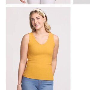 NWT Merino Wool Tank Top in Marigold Size Small (Vivi Ribbed Tank by Woolx)